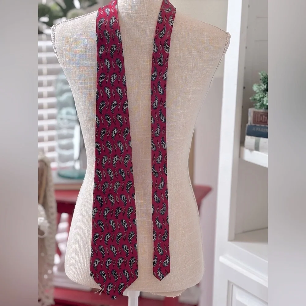 Vintage Robert Talbott Red Silk Tie. Germany LTD Men's 57.5” Luxe | Paisley
